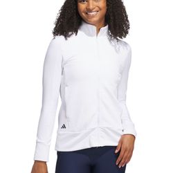 Adidas - Ultimate365 Textured Personalized Logo Full Zip Jacket, Women's M/L