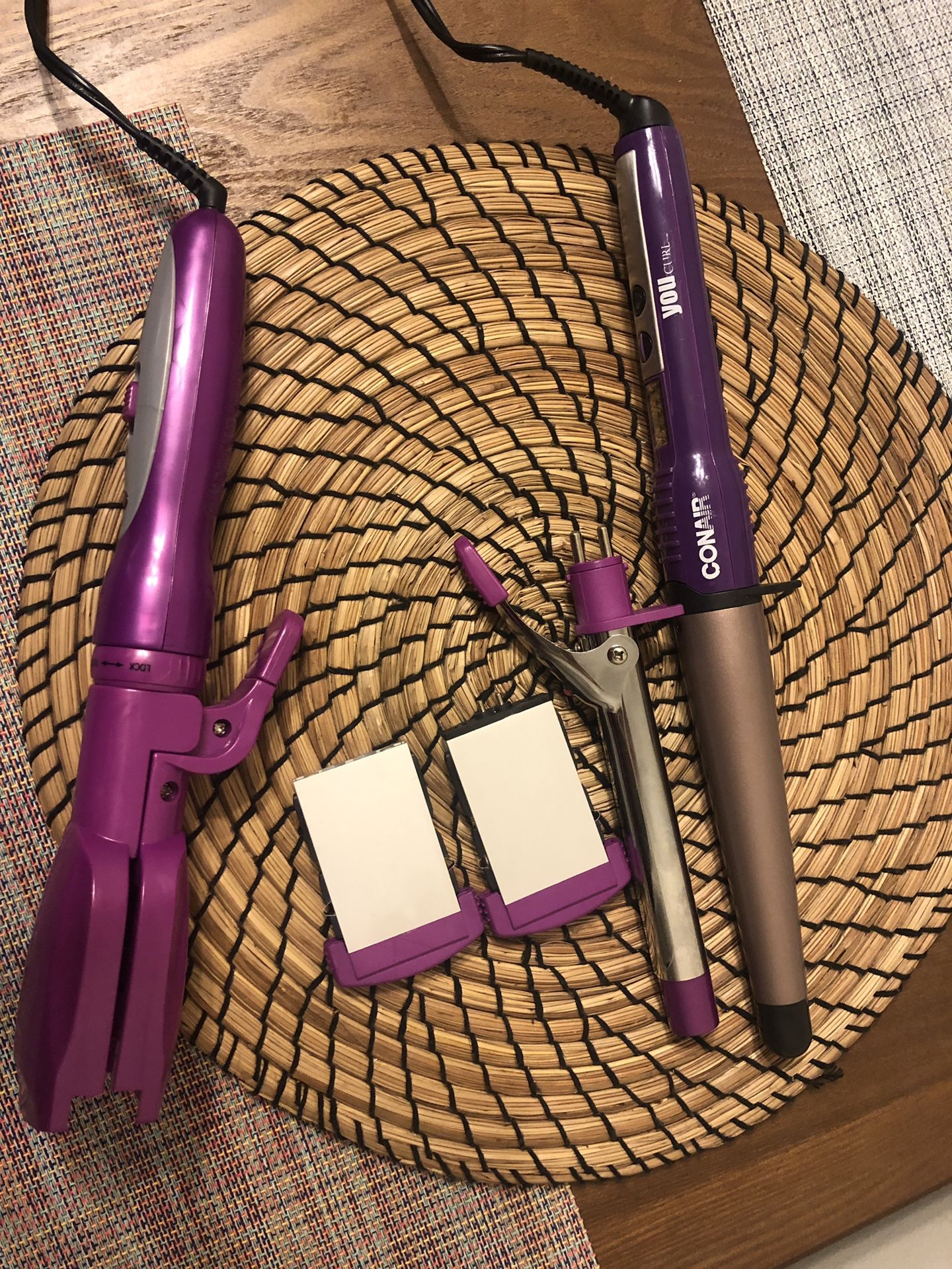 Hair straightening and curler
