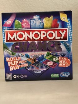 Monopoly Chance Board Game Roll Flip Buy Dealing Property Game 20 Mins BRAND NEW