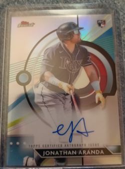 Johnathan Aranda Topps Finest Rc Auto Certified 