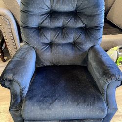 Dark Blue Vintage Recliner