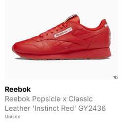 Reebok Pop sickle Leather Reds 