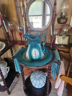 Basin pitcher set with stand
