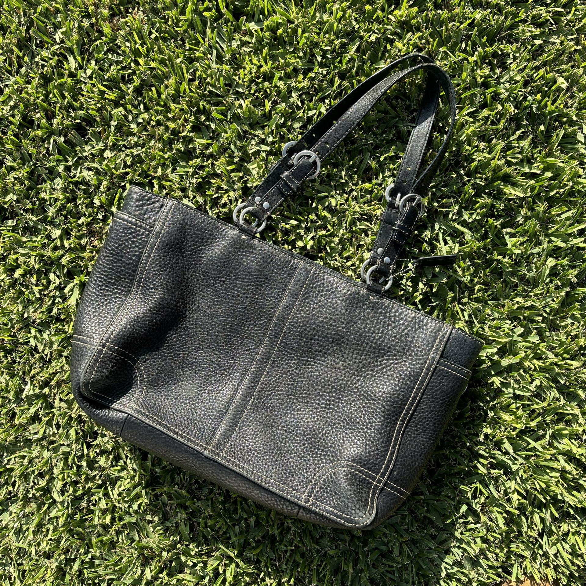 Coach Black Leather Tote