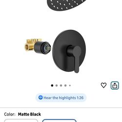Rainfall Showerhead 8 inch Matte Black