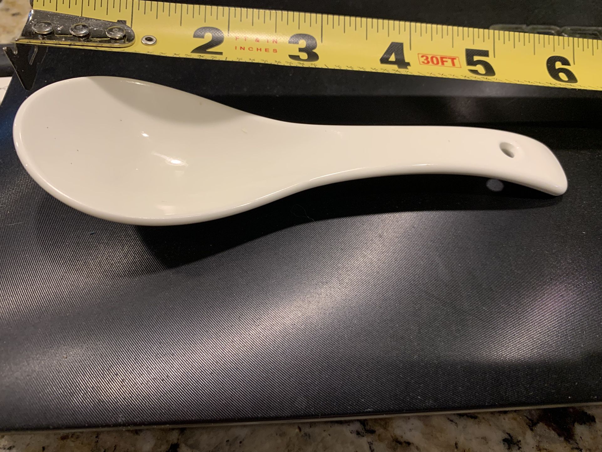 New Ceramic Glazed Soup Spoon, Large Recessed Area For Soup, Curved Handle For Comfort
