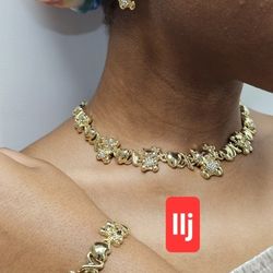 I Deliver I Ship 14k Gold Plated Chain Set