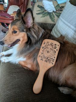 Custom engraved hair brush