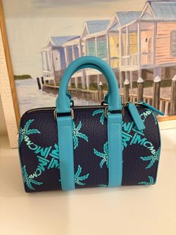 MGM Small Ella Boston Bag in Palm Canvas