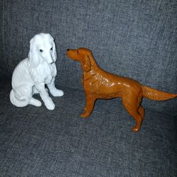 Porcelain Doggy Statues