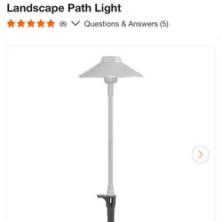 Hampton Bay 100 Lumen Low Voltage Silver Integrated LED Single Tier Weather Resistant Outdoor Landscape Path Light