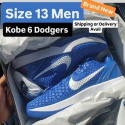 New, Kobe 6 x LA Dodgers Size 13 Men