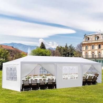 10'x 30' White Gazebo Wedding Party Tent Canopy With 6 Windows & 2 Sidewalls-8