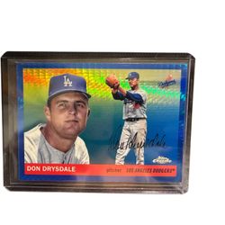 2025 Topps Chrome Platinum Don Drysdale Blue Prism Refractor 