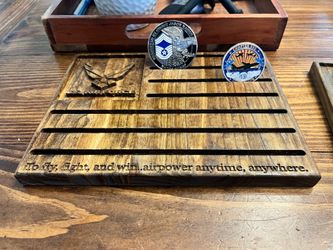 Desk Top Challenge Coin Display (Fully Customizable)