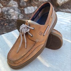 Excellent Mens Sperry Top-Sider Brown Leather Boating Shoes US-Sz-12