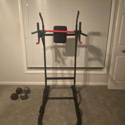 Pull Up, Dip, Push Up Work Out Machine Comes With 35 Pound Weights
