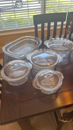 Six Princess House Baking Dishes and Glass Cookware