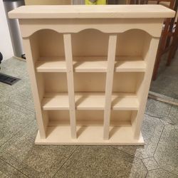 White wall mounted shelf