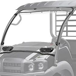 Vented Windshield Compatible with Kawasaki Mule SX SE XC LE 2017+, Scratch Resistant 1/4" Thick Polycarbonate Hard Coated UTV Front Windscreen
