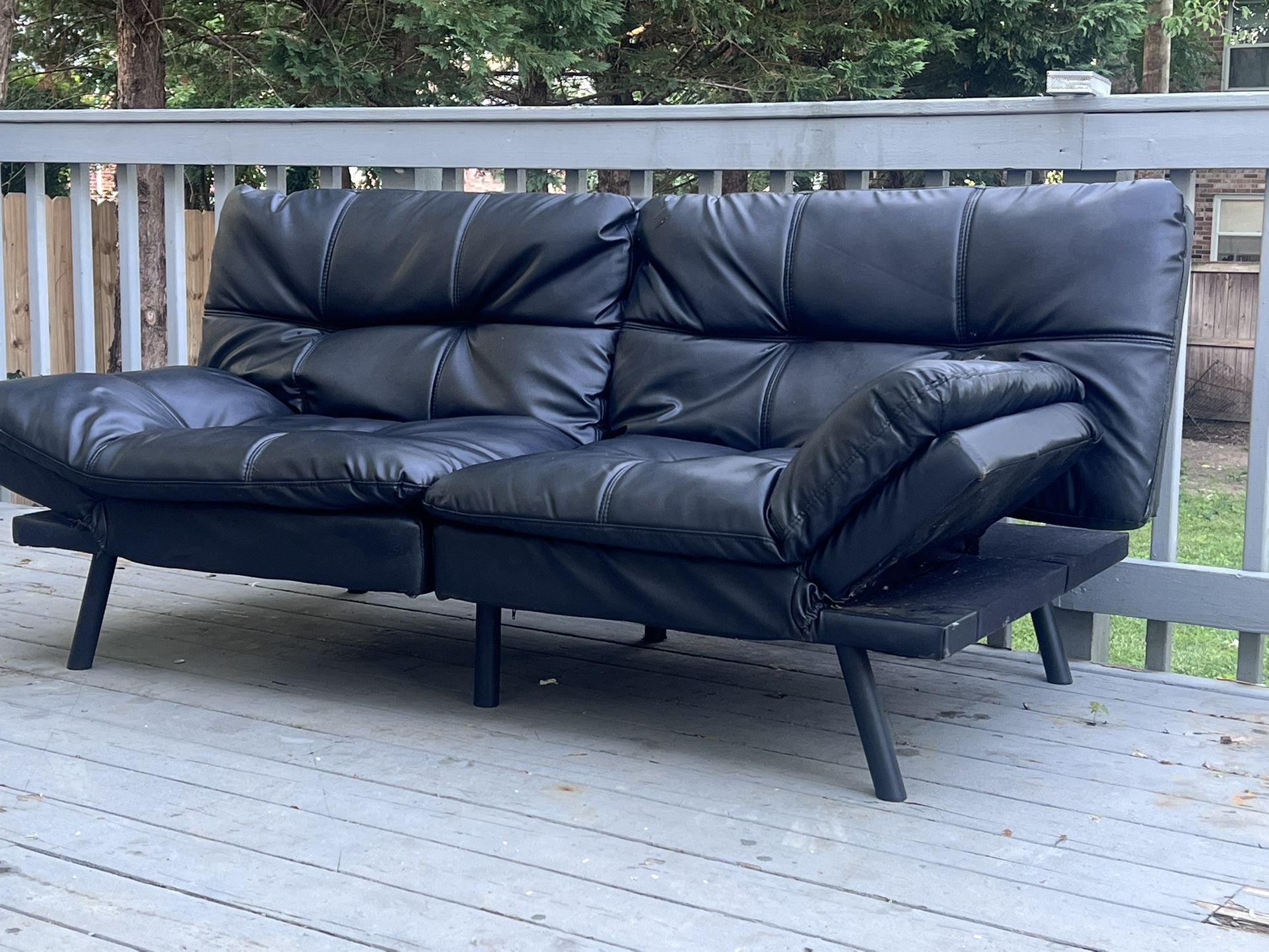 Leather futon