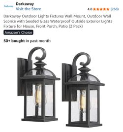Brand New Darkaway Outdoor Wall Sconce Lights 2-Pack