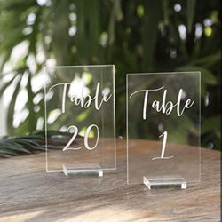 Table Numbers 1-20 Set For Wedding  