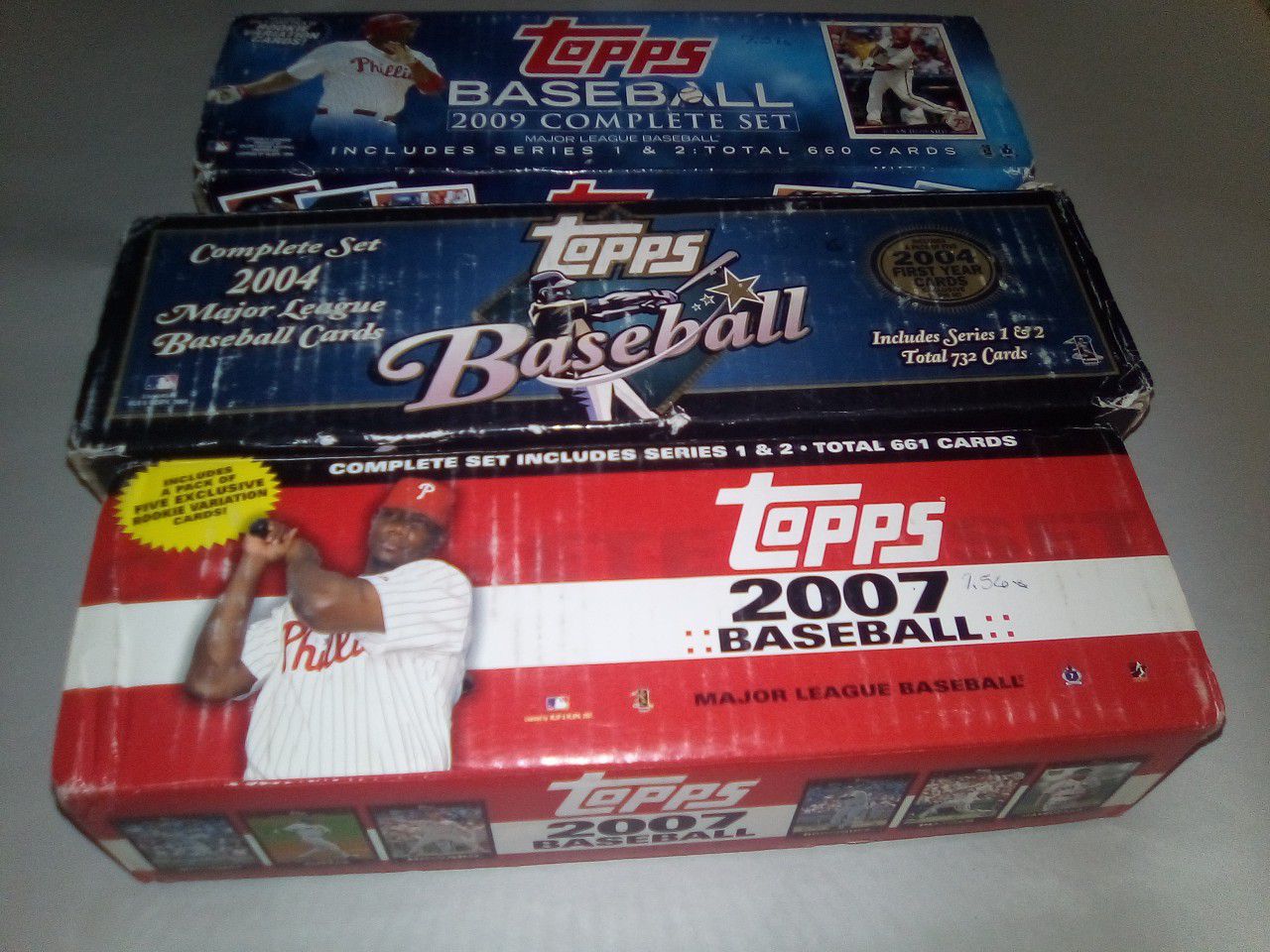 3 Complete sets of baseball cards