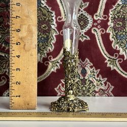 Vtg Matson Bud Vase Gold Hollywood Regency