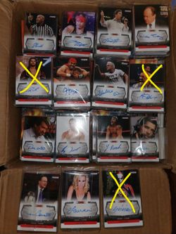 Autographed TNA WRESTLING CARDS