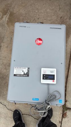 Rheem indoors, tankless water heater