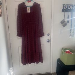 Wine Color Dress
