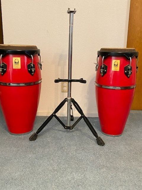 Conga Set With Basket Stand Barely Used Very Good Condition For $300