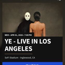 Kanye West Floor Ticket April 1st 