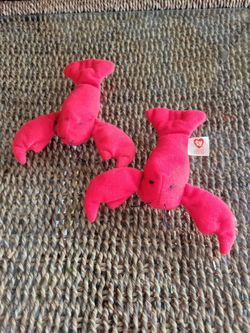 1996 Pinchers the Lobster Ty Beanie Baby Plush