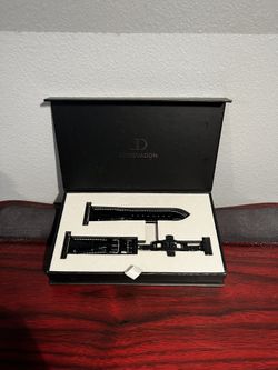 🔥Longvadon Caiman Series Men's Midnight Black w/ Black for Apple Watch🔥