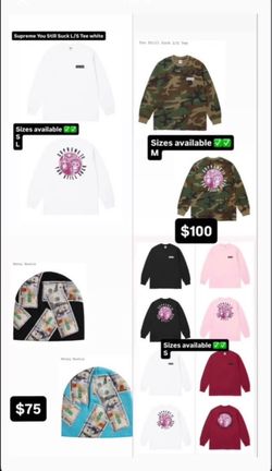 Supreme FW26’ week 1 You still suck tee White, Pink, Black, Cardinal, & Woodland Camo