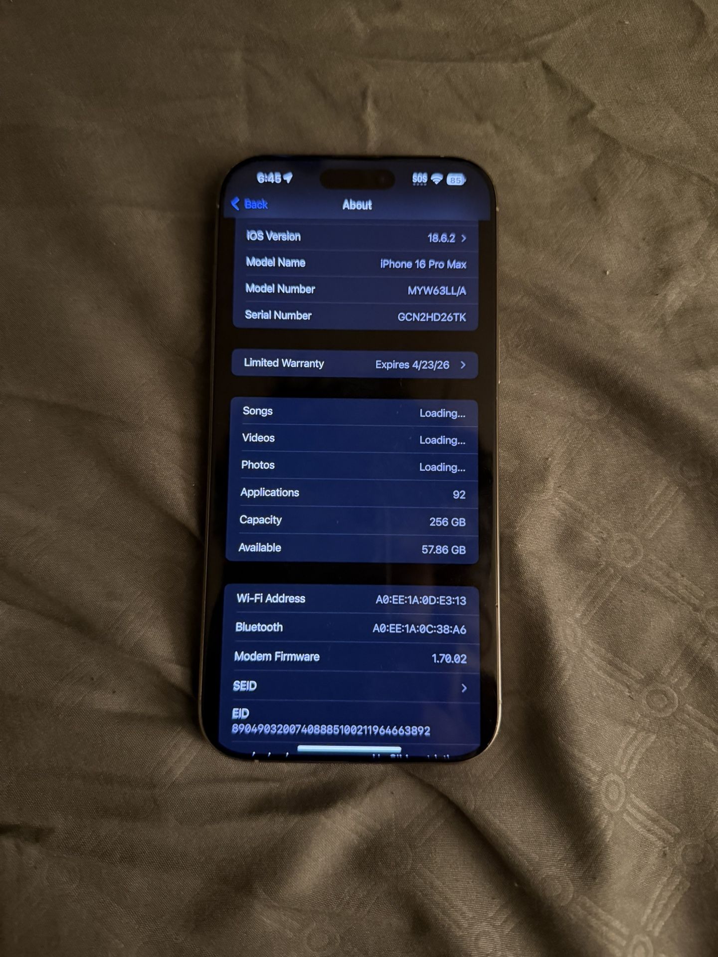 iPhone 16 pro Max (256gb)