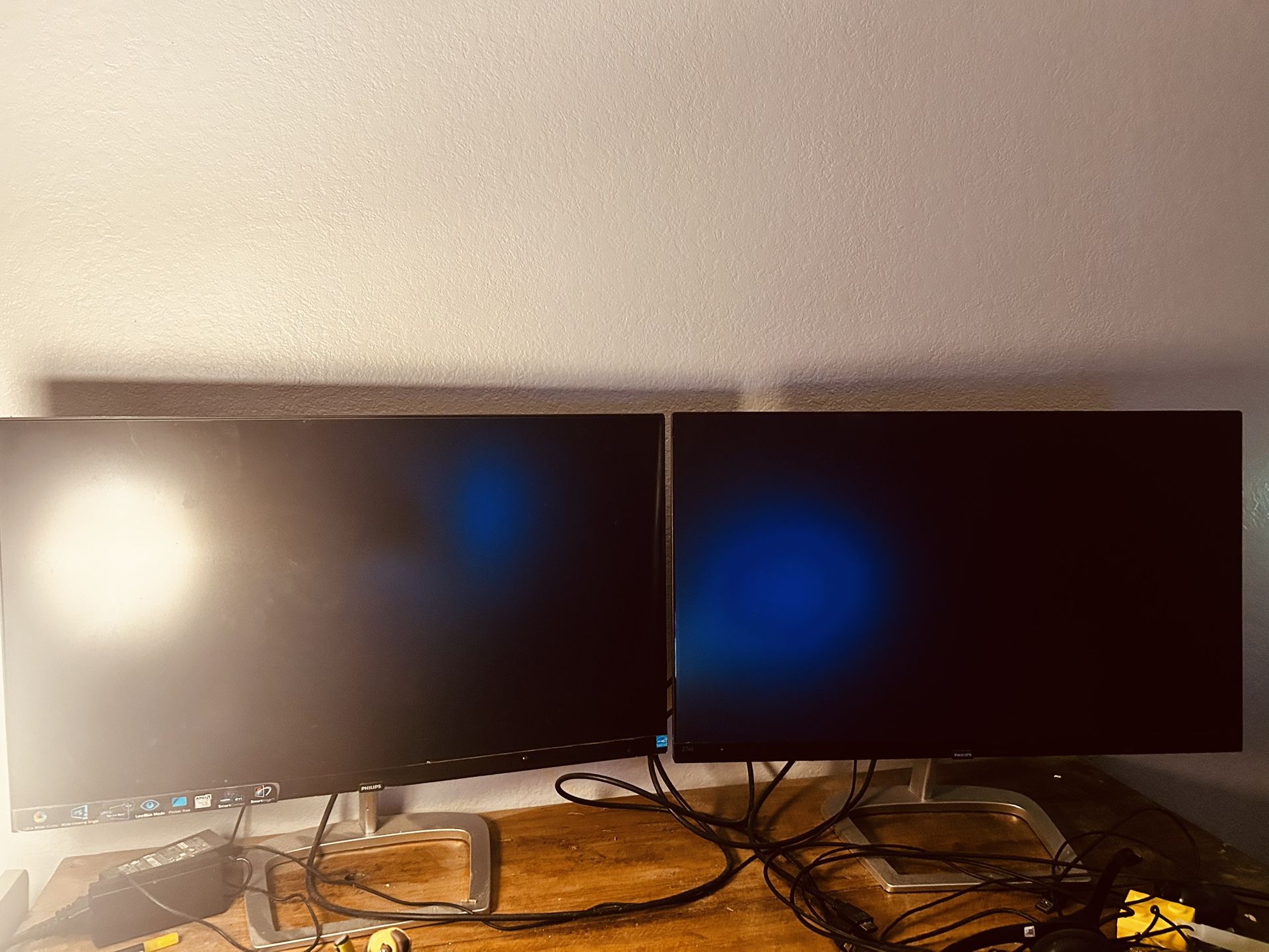 Two Computer Monitors