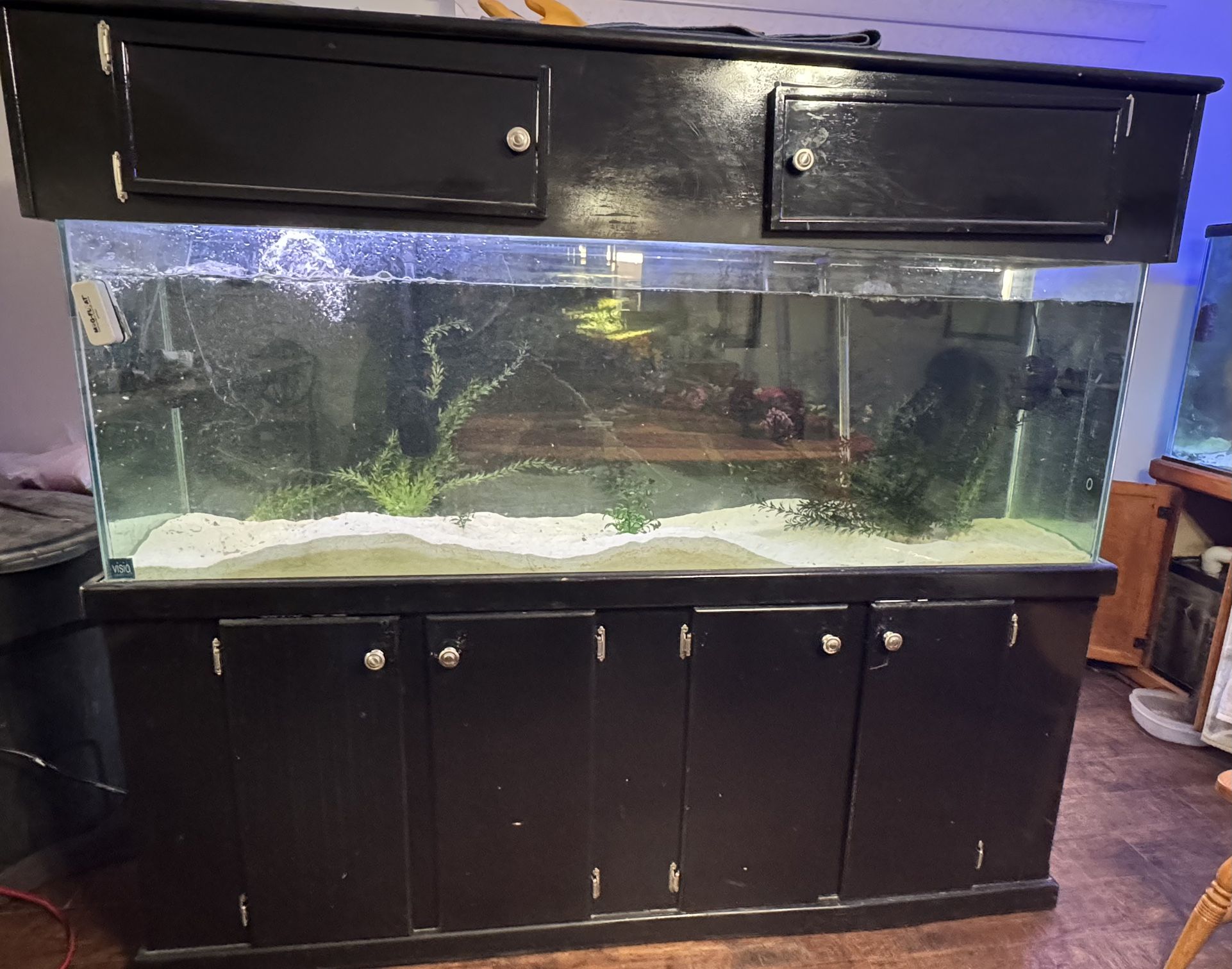 130 Gallon glass Aquarium , Stand & Hood