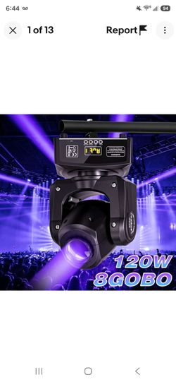 120W LED Moving Head Light RGBW Gobo Beam Stage DMX Spot Lighting DJ Disco Show