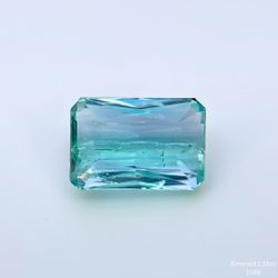 Loose Emerald 1.15ct Jewelry Making Supply Blue Green Octagon Cut
