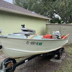 1978 Sylvan 14’ v-Hull Aluminum boat 9.9 Johnson