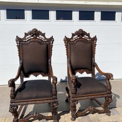 Throne chairs , Antiques