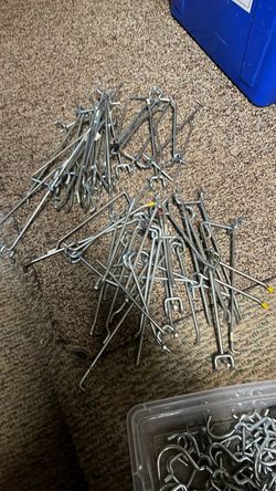 Peg board metal hangers