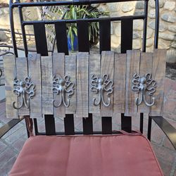 Rustic wood wall rack