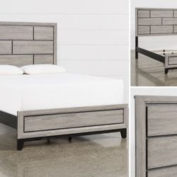 Queen bed frame + headboard