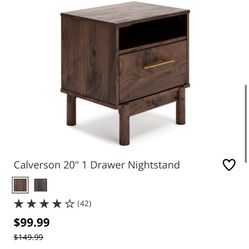Bed Frame And Nightstand 
