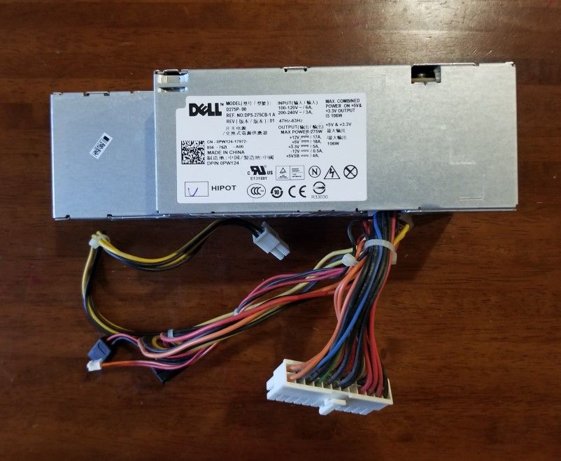 Dell D275P-00 0PW124 DPS-275CB-1 A Power Supply 275W