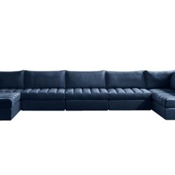 Jacob Velvet Navy Modular Sectional

